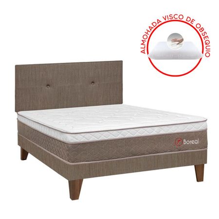 Dormitorio Europeo Boreal Pocket SS 1.5 Plazas + 1 Almohada + 1 Protector