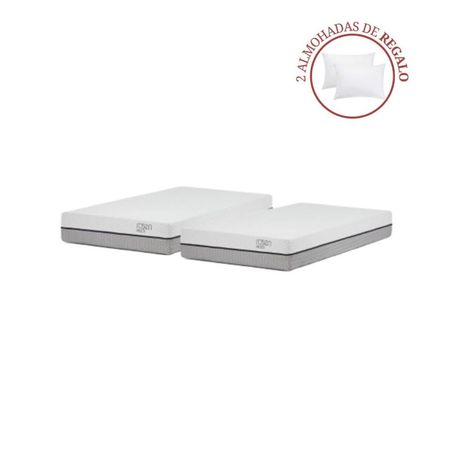 Combo 2 Colchones Pratta 2 Plazas + 2 Almohadas