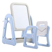 Mesa Multifuncional Pizarra con Silla color Celeste