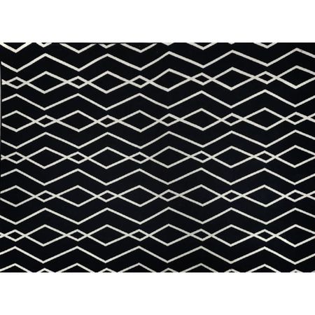Alfombra Geométrica Negro 150 cm x 200 cm