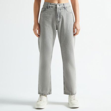 Jean Amc Mujer Baggy GRIS  26