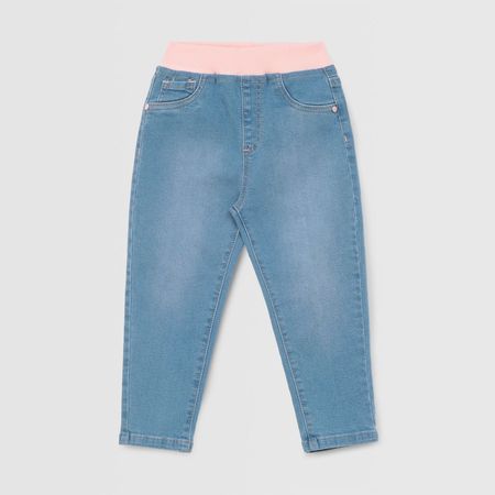 Jean Para Bebe Niña Baby Circus Basico Celeste 24