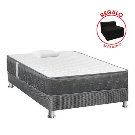 Cama Americana Acqua 1.5 Plazas + Sofá Cama