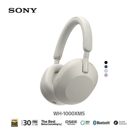 Sony Audífonos Bluetooth WH-1000XM5 Noise Cancelling Plata