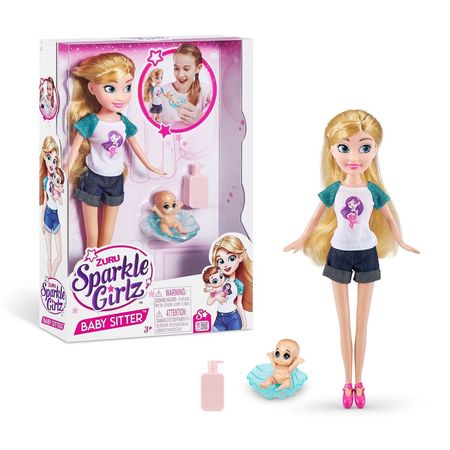 Muñeca Sparkle Girlz Babysitter Set