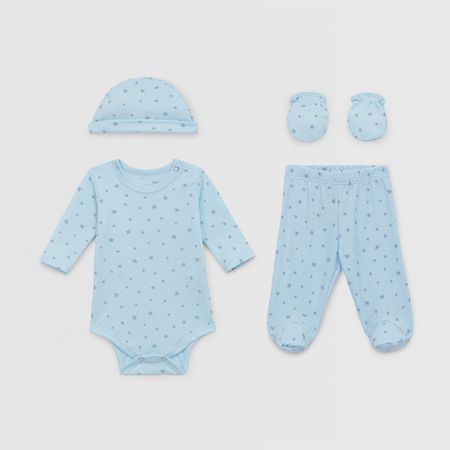 Pack Bebe Para Recien Nacido Baby Circus Clinical Celeste 3M