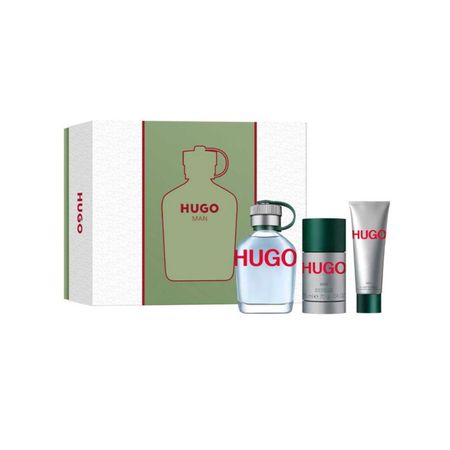 Set De Perfume Hugo Man Hugo Boss para Hombre Edt 125 ml + Desodorante Stick 75 ml + Shower Gel 50 ml