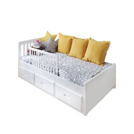 Cama Mi Madera Perfecta Matius 1 Plazas Blanco