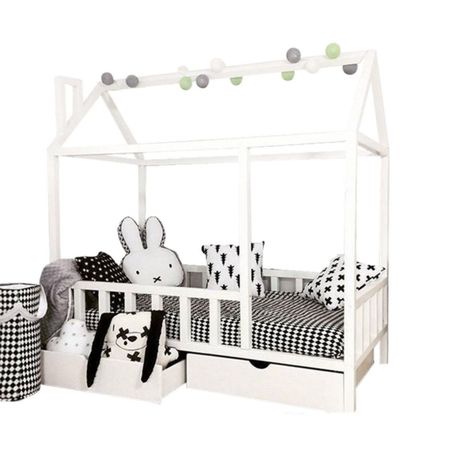 Cama Mi Madera Perfecta Ms Fabian 1.5 Plazas Blanco