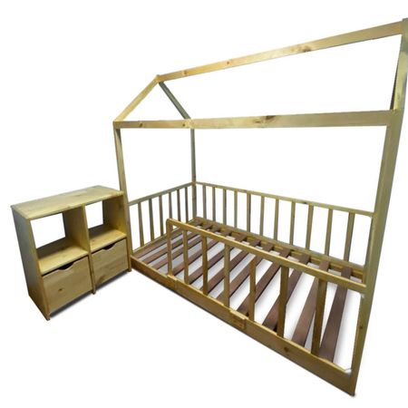 Cama Mi Madera Perfecta Ms Indigo 2 Plazas Natural