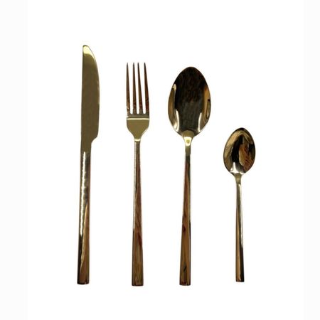Set Cubiertos Golden 20 Piezas