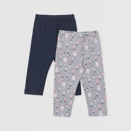 Leggings Pack X2 Para Bebe Niña Baby Circus Leggings Pack X2 Para Bebe Niña Babycircus  Azul Acero 6