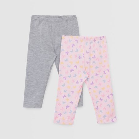 Leggings Pack X2 Para Bebe Niña Baby Circus Leggings Pack X2 Para Bebe Niña Babycircus  Gris Melange 6