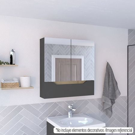 Mueble de Pared para Baño Laurent Plomo/Duna