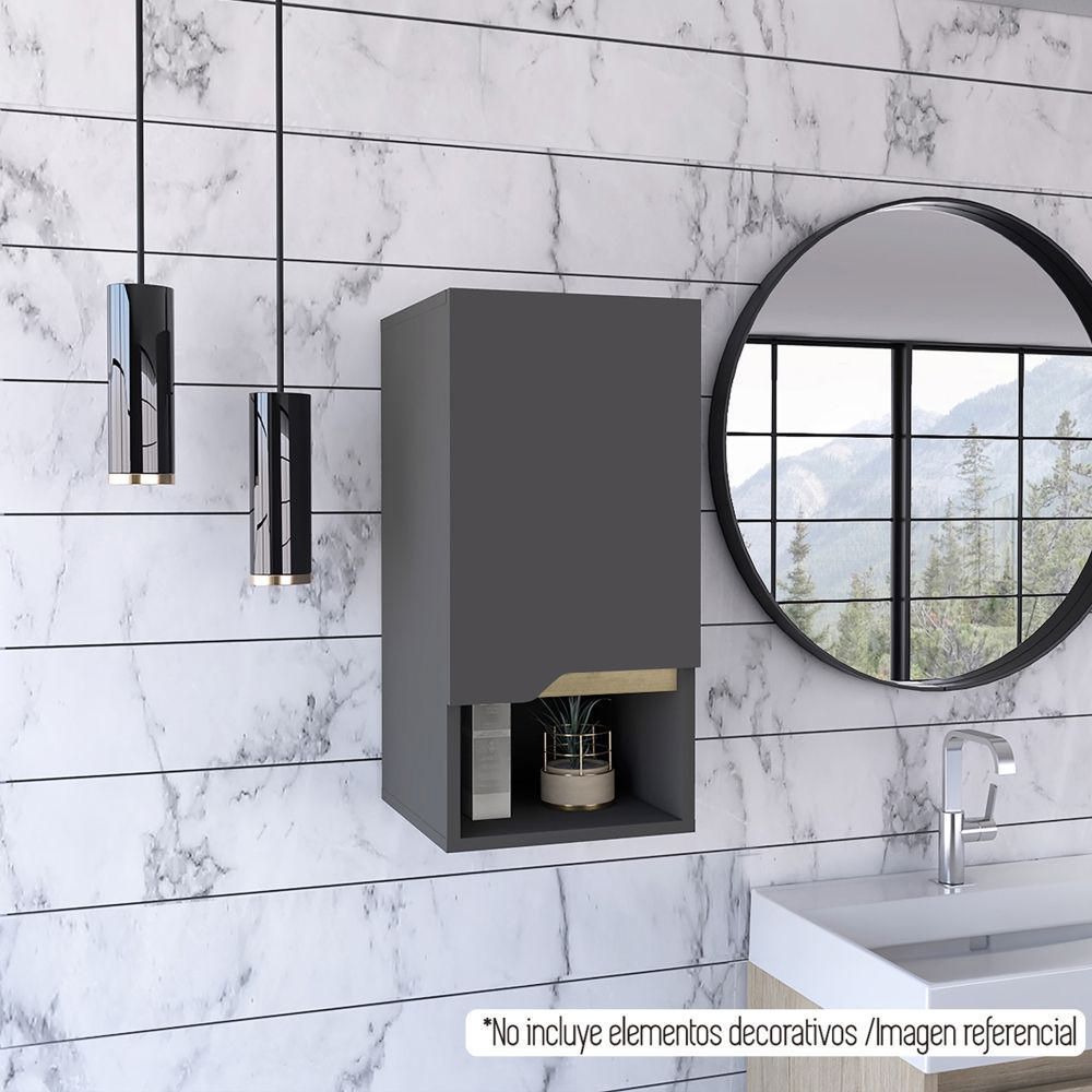 Gabinete Colgante de Baño Laurent Plomo/Duna
