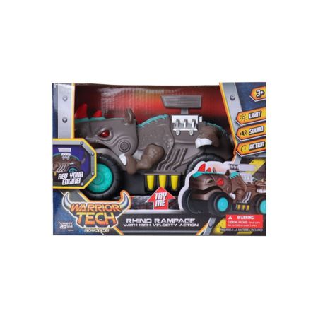 Juguete Warrior Tech Rinoceronte Con Luz Y Sonido