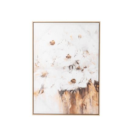 Cuadro Canvas Flores Blancas 50  cm x 70 cm