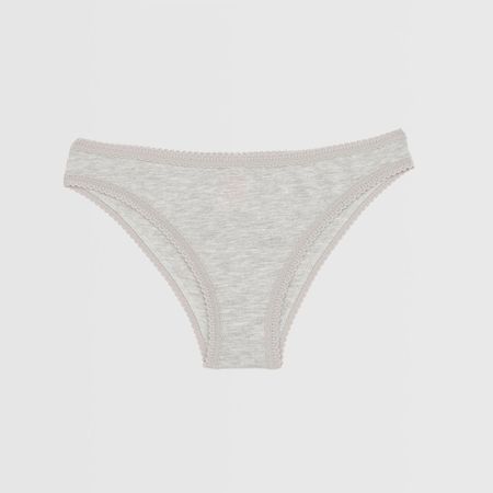 Calzones Bikini Mujer Mel Solido Hypnotic Gris Talla M