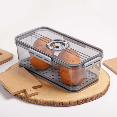 Organizador de Frigider con Tapa Gris 111 oz