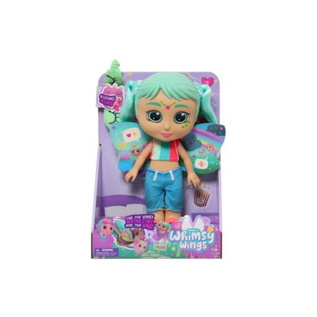 Muñeca Whimsy Wings Con Cuento Cabello Turquesa