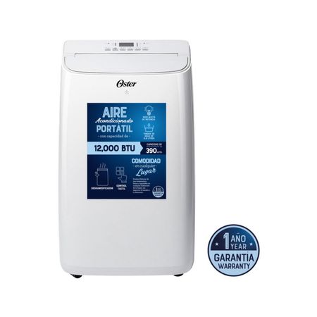 Aire Acondicionado SMART Oster OS-PACPOR1210FWE Frio/Calor/Deshumedecedor 12,000/10,000 (BTU/H)