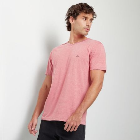 Polo Aereal Cuello Redondo Basico Solido  Rojo Hombre   S