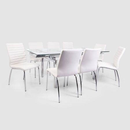 Juego de Comedor Salamanca  8 Sillas Blanco