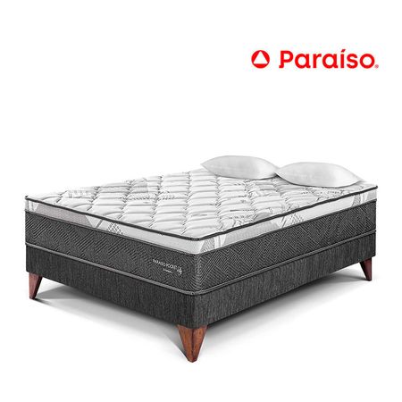 Cama Europea Paraíso Pocket Star 2 Plz - Charcoal