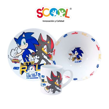 23 Scool Set Cerámica 3 Piezas Sonic
