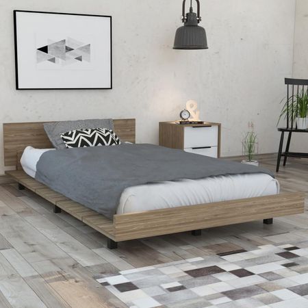 Cama Kaia / Single Miel / Blanco