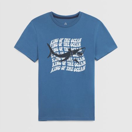 Polo Para Teen Niño Aereal Manga Corta Basico Azul acero Talla 12