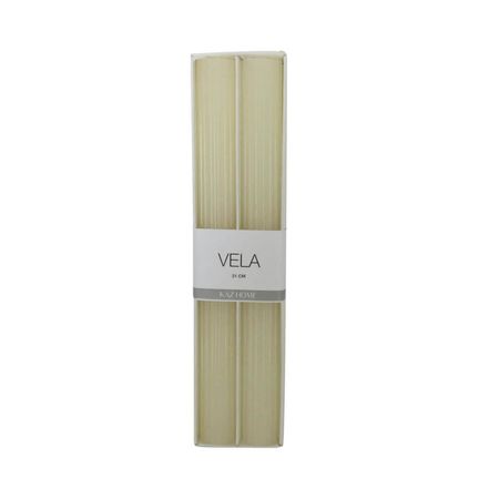 Vela Set X2 Rayas Ivory 21Cm