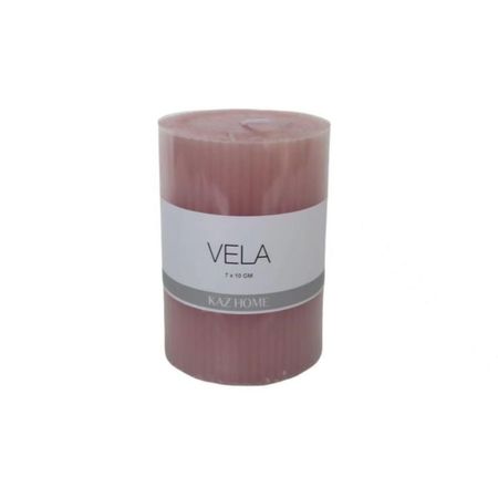 Vela Rayas Rosa 7 X 10Cm