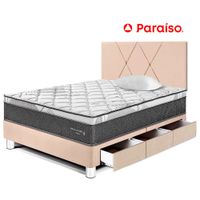 Dormitorio Pocket Star 1.5 Plazas con Cajones Champagne