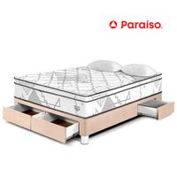 Cama Pocket Advance 2 Plazas con Cajones Champagne