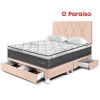 Dormitorio Pocket Star Queen con Cajones Champagne