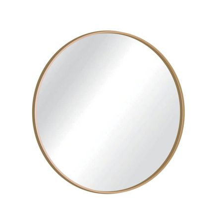 Espejo Circular 70 Cm Dorado Metal