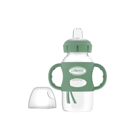 Biberón Dr Browns Con Asas Boca Ancha 9Oz/270Ml Verde
