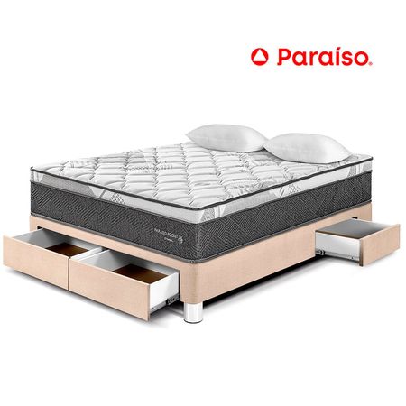 Cama Pocket Star con Cajones 2 Plazas Champagne