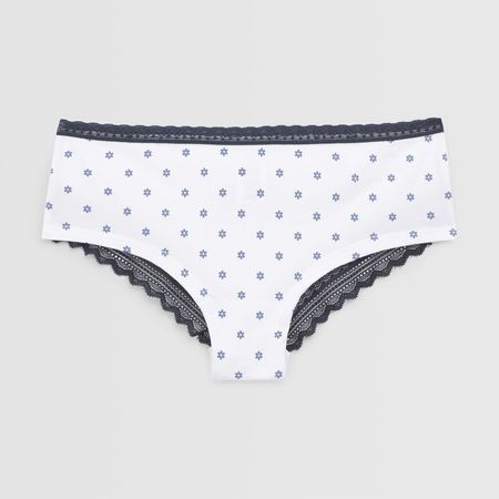 Calzón Hipster Mujer Mini Flores Blanco Madison Talla M