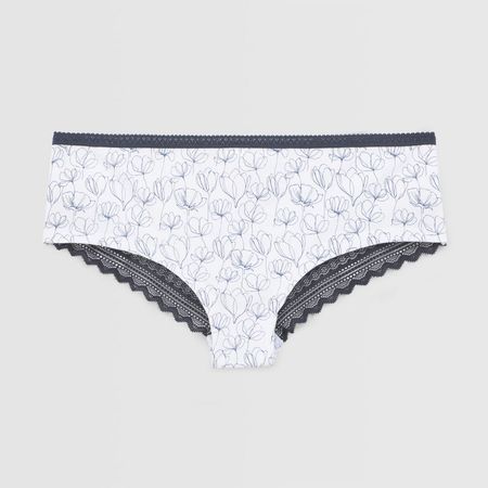 Calzón Hipster Mujer Floral Blanco Madison Talla L