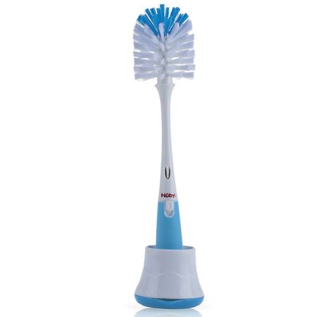 Escobilla 2 En 1 Biberón y Tetina Para BebéNuby Celeste