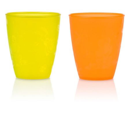 Vasos x2Unid para Bebé Nuby Vasitos Divertidos Amarillo y Naranja