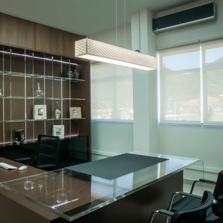 Luminaria Colgante Escher Largo Blanco