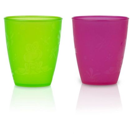 Vasitos x2Unid para Bebé Nuby Verde Y Fucsia