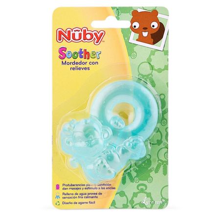 Anillo Refrigerante Para Bebé NubyMuñequitos Turquesa