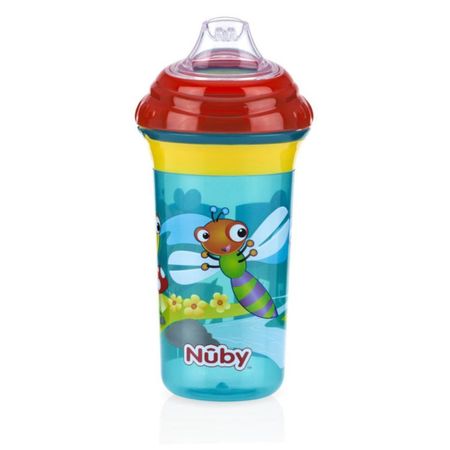 Vaso para Bebé Nuby Easy Sip Celeste con Rojo
