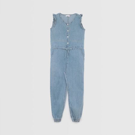 Enterizo Para Niña Circus Largo Denim Celeste 4
