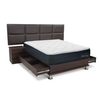 Dormitorio Sofia Cajon graivty Queen + 2 Almohadas + Protector