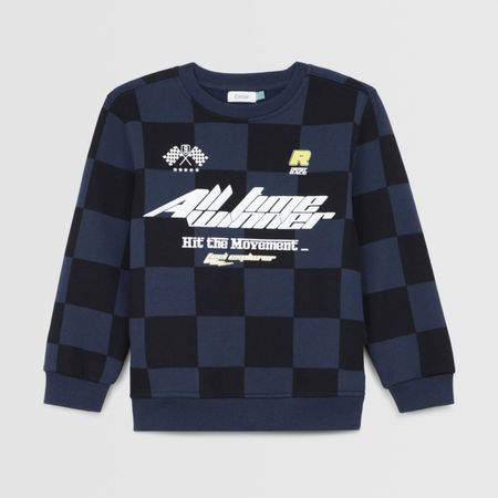 Polera Para Niño Circus Checks Race Azul 4